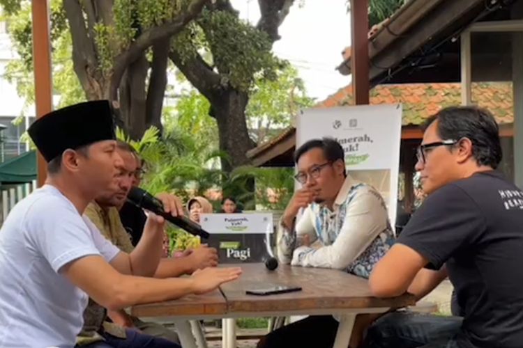 Acara bincang pagi Palmerah, Yuk! bertema Memuliakan Hasil Alam, Menjaga Kelestarian yang berlangsung di Bentara Budaya Jakarta, Jumat (19/5/2023),