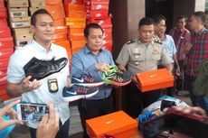 Polisi Sita Ribuan Sepatu Nike Palsu di Jakarta Selatan
