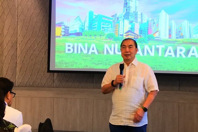 CEO Binus Grup Bernard Gunawan saat membuka acara BIPP 2019 di Medtown Hotel Bangkok, Thailand, Sabtu (13/4/2019). 