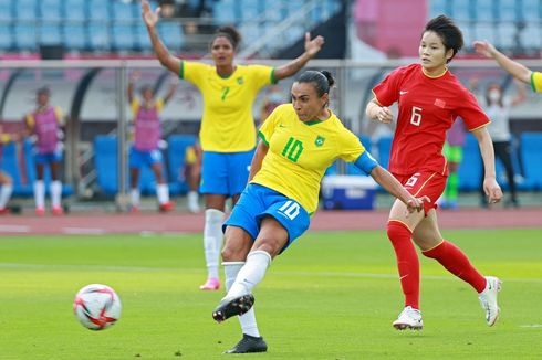 Sepak Bola Olimpiade Tokyo, Marta Bikin Rekor dalam Kemenangan Brasil