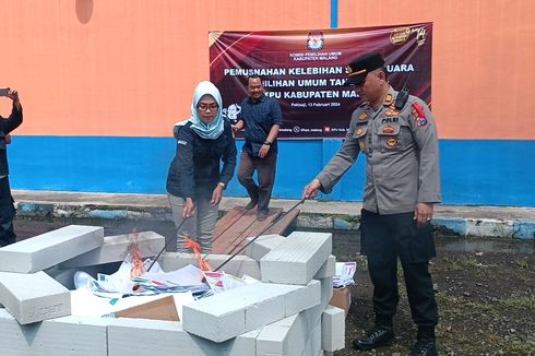 KPU Kabupaten Malang Musnahkan Ribuan Kelebihan Surat Suara Pemilu 2024