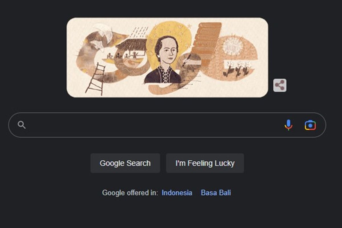 Potret Lasminingrat di Google Doodle hari ini, Rabu (29/3/2023)
