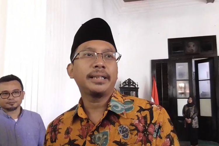 Bupati Sidoarjo, Ahmad Muhdlor Ali, saat berada di Pendopo Delta Wibawa, Selasa (16/4/2024).