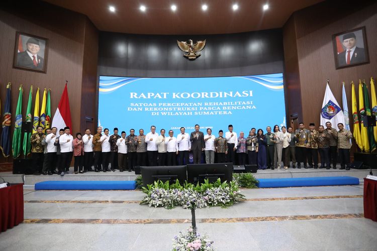 Jajaran anggota pemerintah yang hadir pada agenda Rakor. (Dok. Mendagri) 