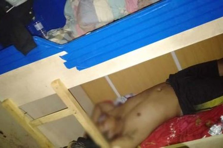 Kondisi tempat tidur ABK Indonesia di Kapal Fu Yuan Yu 1218 berbendera China. 