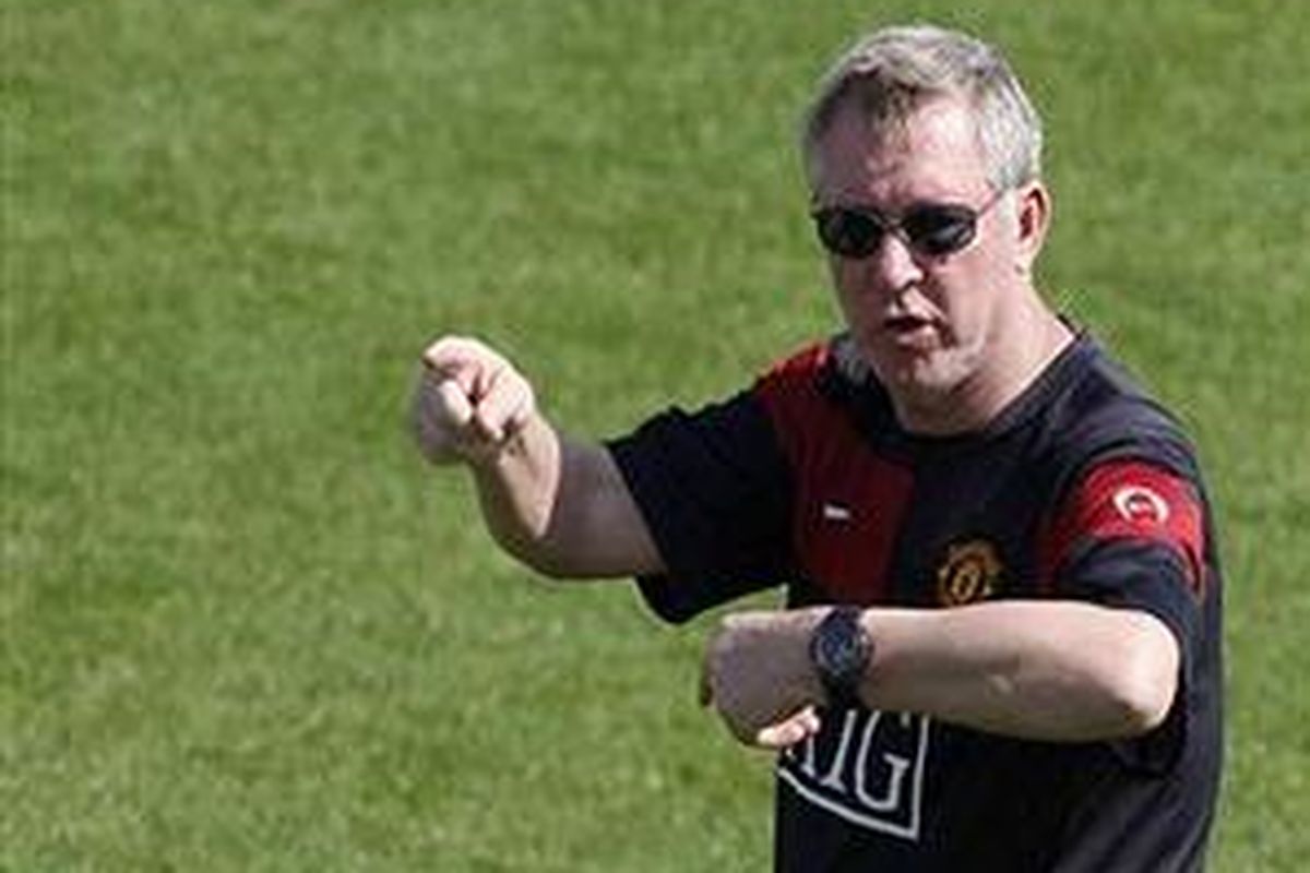Pelatih Manchester United, Alex Ferguson.
