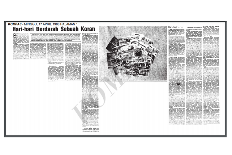 Hari-hari Berdarah Sebuah Koran, artikel yang tayang di harian Kompas edisi 17 April 1988, mengupas soal koran kuning.
