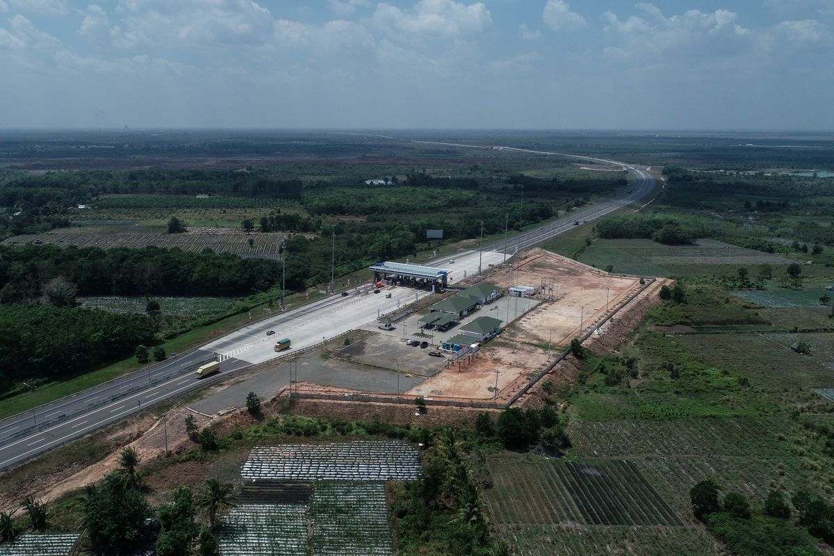 Gerbang Tol Indralaya, Sumatera Selatan, Jumat (30/8/2019).