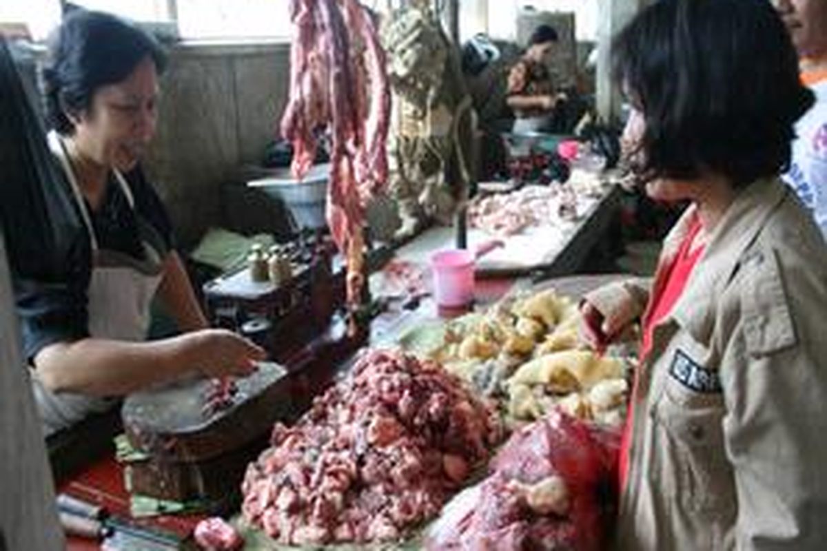 Pedagang daging di Semarang
