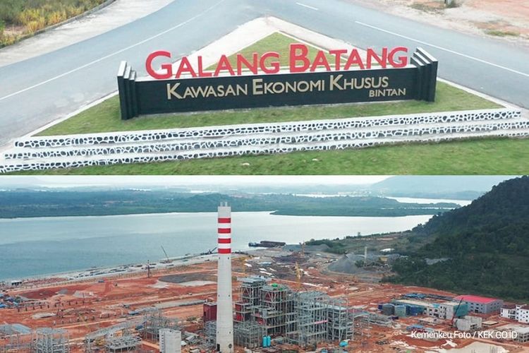 Kawasan ekonomi khusus (KEK) Galang Batang di Kecamatan Gunung Kijang, Bintan, Kepulauan Riau. 