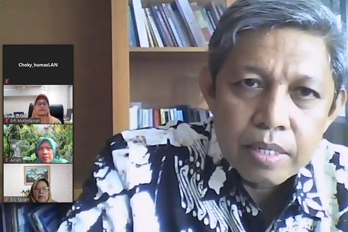 Knowledge Sharing Lembaga Administrasi Negara (LAN) dengan Global Green Growth Institute, melalui video conference, Jumat (5/6/2020).