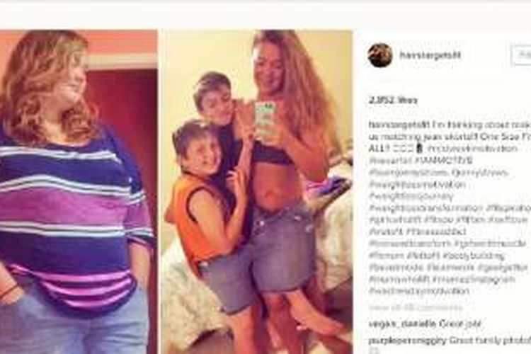 Justin McCabe melakukan selfie setiap hari sebagai motivasi menurunkan berat badannya.