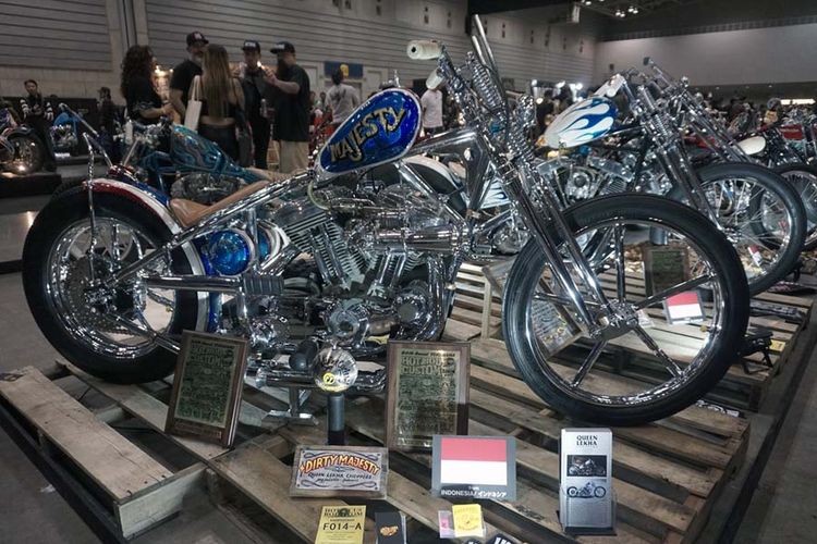 Harley Davidson Sportster ?Dirty Majesty? dari Queenlekha Choppers tampil di Yokohama Hot Rod Custom Show. 



