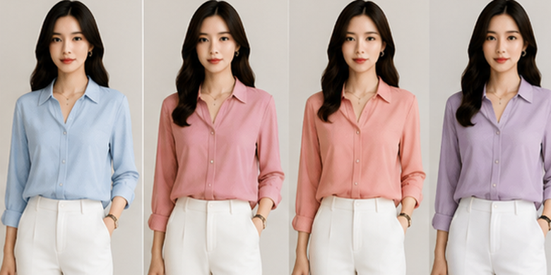 Celana putih cocok dipadukan dengan banyak warna baju, mulai dari hitam, baby blue, olive, hingga terracotta yang stylish.