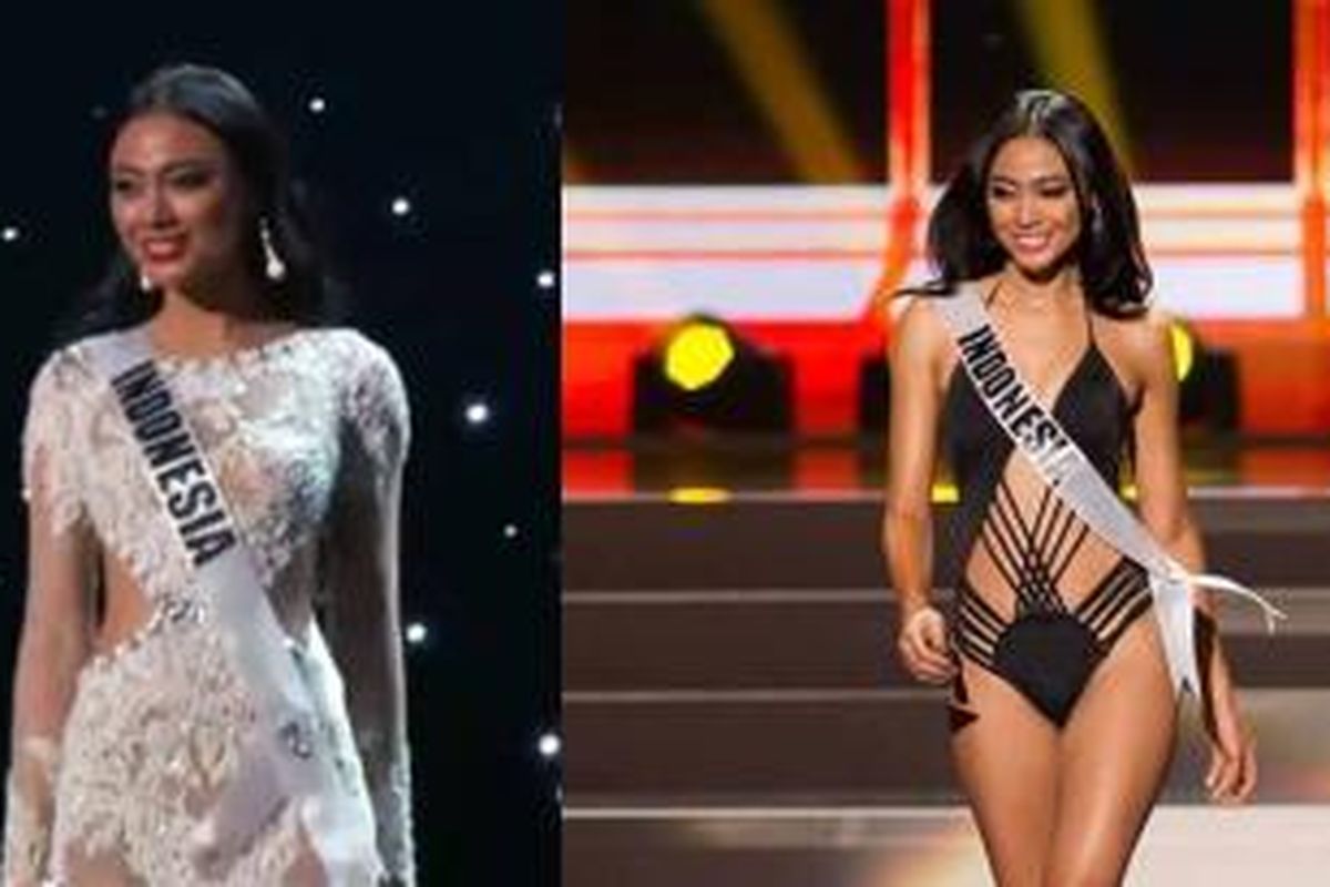 Whulandary saat penjurian awal Miss Universe 2013