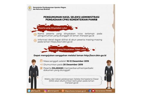 Seleksi Administrasi CPNS Kemenpan RB Sudah Diumumkan, Cek Hasilnya di Link Ini