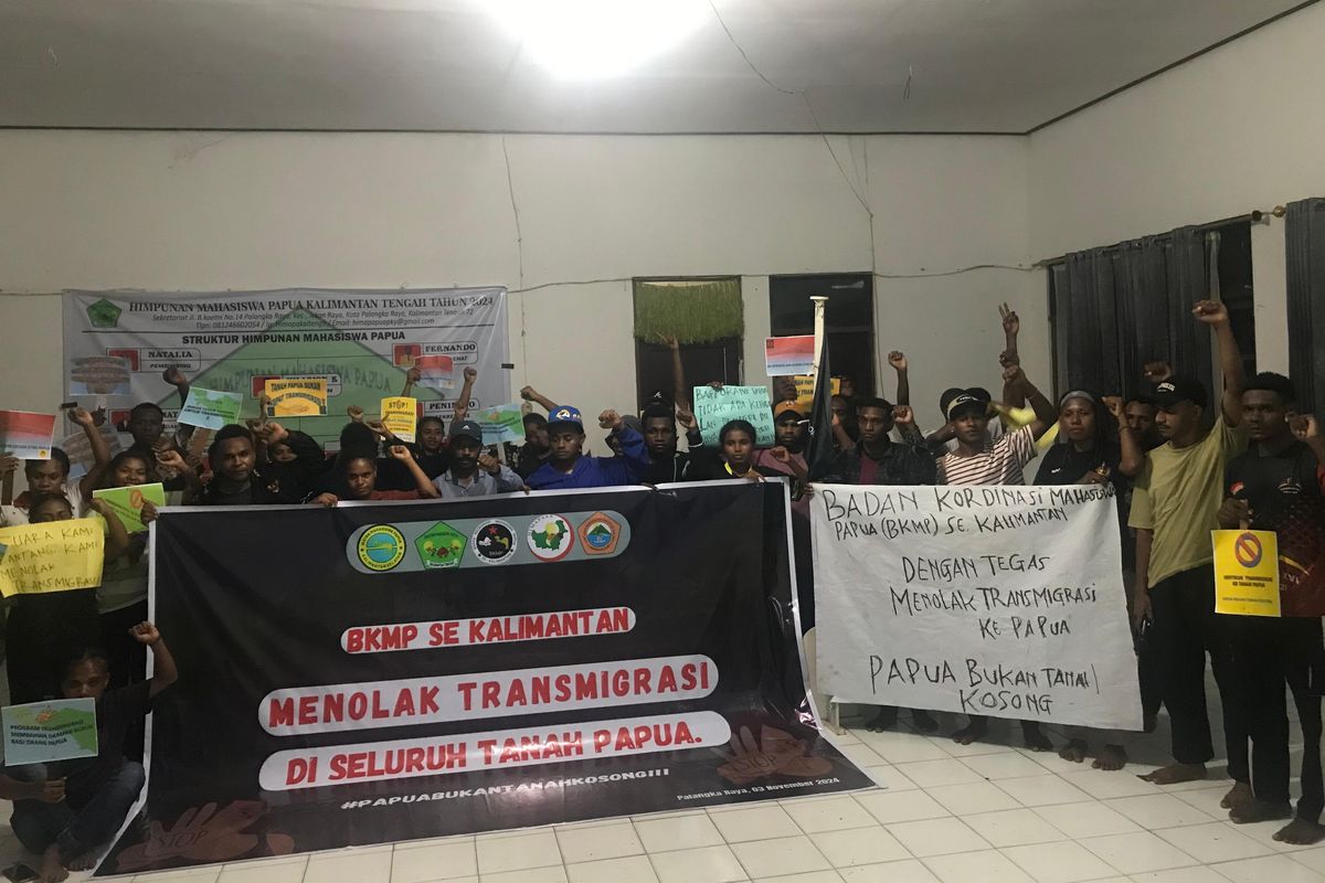 Mahasiswa Papua di Kalteng Demo Tolak Program Transmigrasi Prabowo