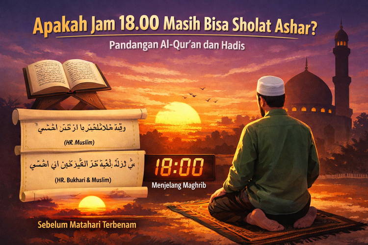 Apakah jam 18.00 masih bisa sholat Ashar? Simak penjelasn Al-Qur'an dan Hadis.