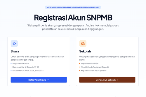 Cara Daftar Akun SNPMB 2026, Akses portal.snpmb.id