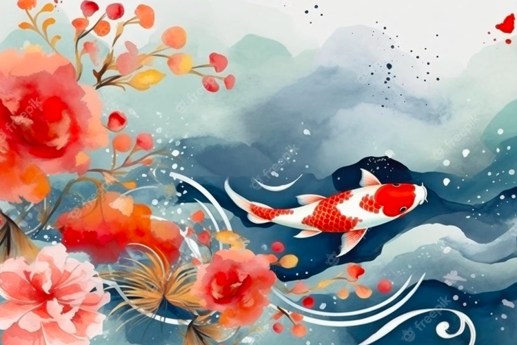 Ikan koi, dekorasi hewan pembawa hoki menurut feng shui