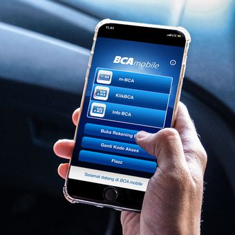 Ilustrasi aplikasi BCA mobile.