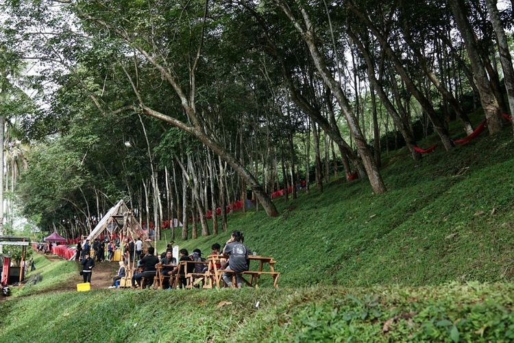 Salah satu titik arena berkemah Rock Adventure 2018 di Tanakita, Sukabumi. 