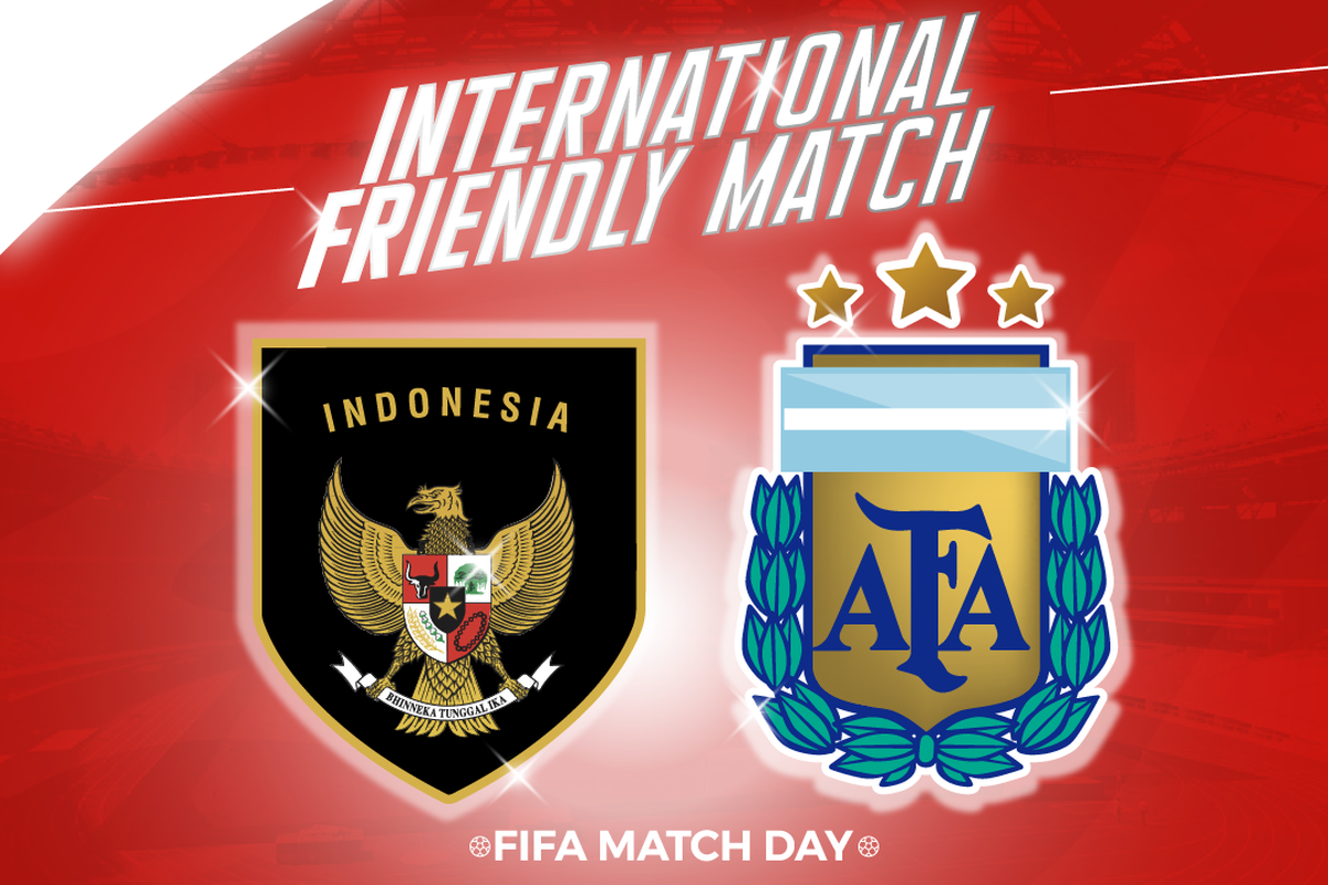 Indonesia akan melakoni pertandingan FIFA Matchday menghadapi Argentina pada 19 Juni 2023 di Stadion Gelora Bung Karno, Jakarta.