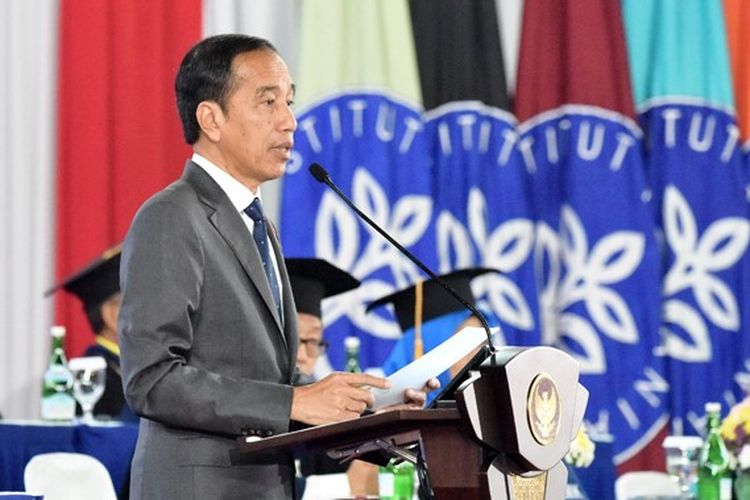 Presiden Joko Widodo pada Dies Natalis ke-60 IPB University, Jumat (15/9/2023).