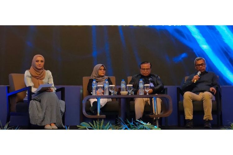 Kementerian Kominfo bekerja sama dengan kpu dan Bawaslu menggelar forum diskusi publik dalam rangka sosialisasi Pemilu Serentak 2024 di Holiday Inn Bandung, Selasa (30/5/2023).
