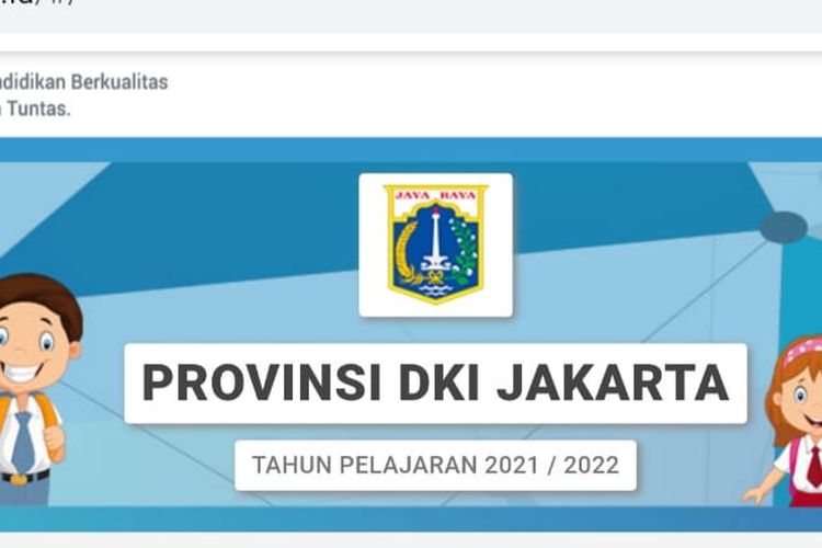 Laman PPDB Jakarta 2021 online, 