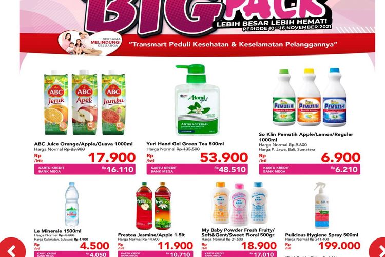 Katalog Promo Transmart periode 12-16 November 2021.