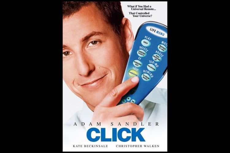 Poster film Click (2006), dibintangi Adam Sandler. Tayang 1 Oktober di Netflix.