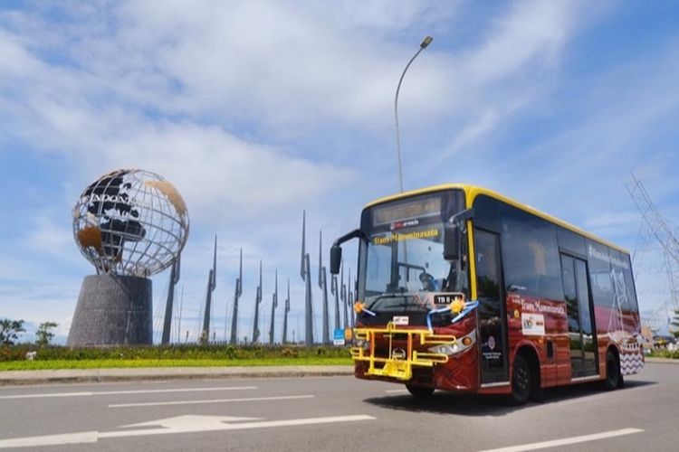 Armada Trans Mamminasata yang menjalankan layanan Teman Bus Makassar.