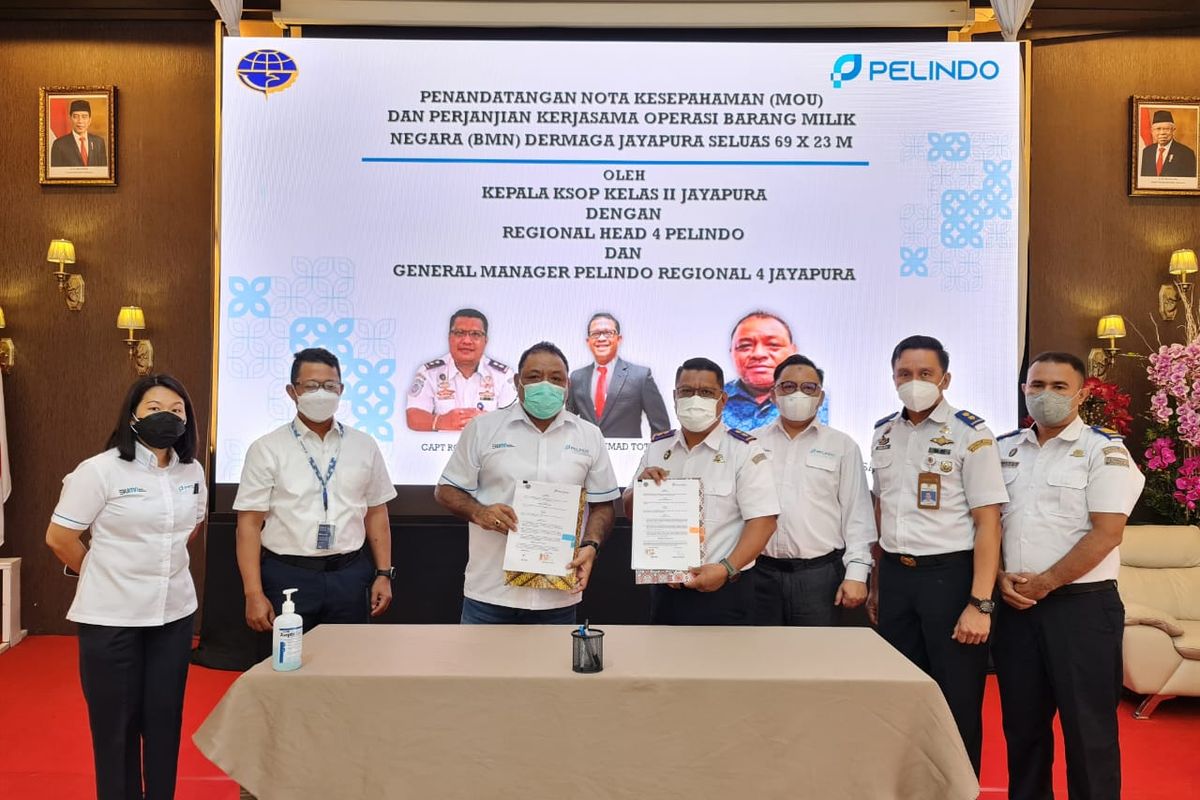 Kementerian Perhubungan (Kemenhub) dan PT Pelabuhan Indonesia (Persero) menandatangani 2 MoU untuk meningkatkan produktivitas Pelabuhan Jayapura dan Tol Laut Indonesia Timur.