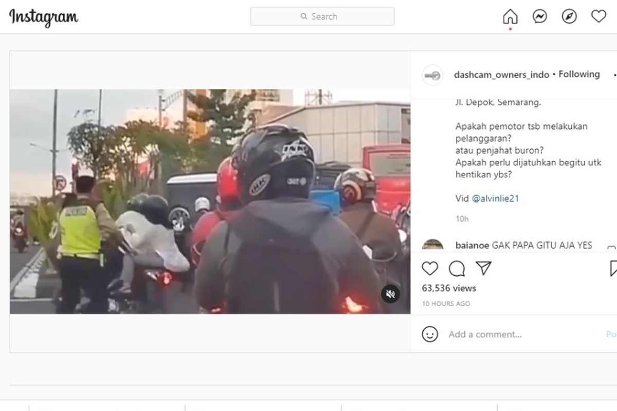 Pengendara motor terjatuh saat hendar kabur dari polisi