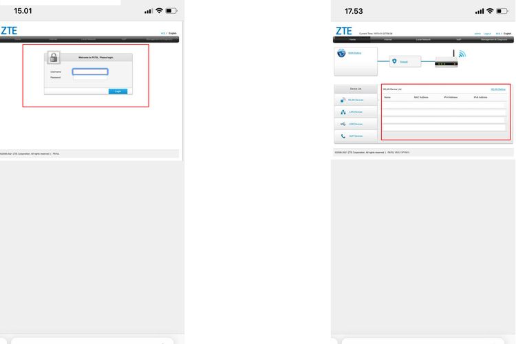 Ilustrasi cara mengetahui siapa saja yang memakai WiFi kita lewat menu pengaturan router.