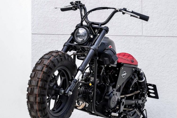 Motor custom Honda Monkey bergaya chopper bobber garapan K-Speed