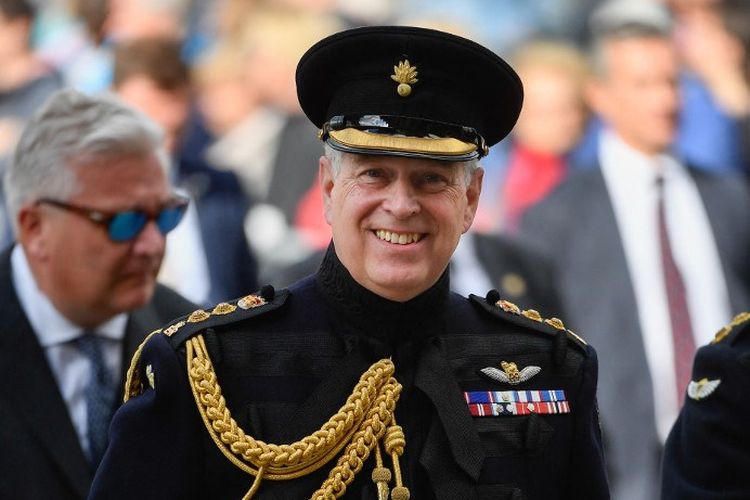Pangeran Andrew dari Inggris, Duke of York, menghadiri upacara memperingati 75 tahun pembebasan Bruges pada 7 September 2019 di Bruges.