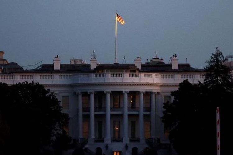 Gedung Putih di Washington DC tempat berkantornya Presiden Amerika Serikat.