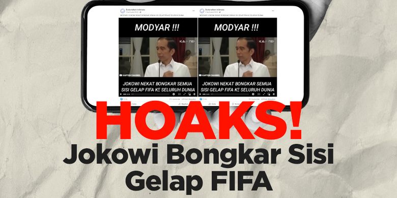 INFOGRAFIK: Beredar Hoaks Jokowi Bongkar Sisi Gelap FIFA Ke Dunia