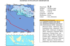 KABAR DATA: Analisis Gempa Sukabumi Berkekuatan 5,3 pada 16 Maret 2022