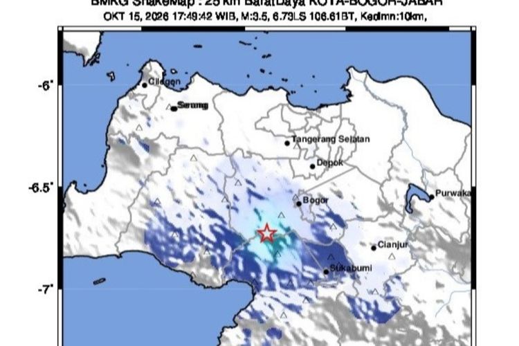 Lima Gempa Susulan Terjadi Di Bogor - Sukabumi, 36 Bangunan Dilaporkan Rusak