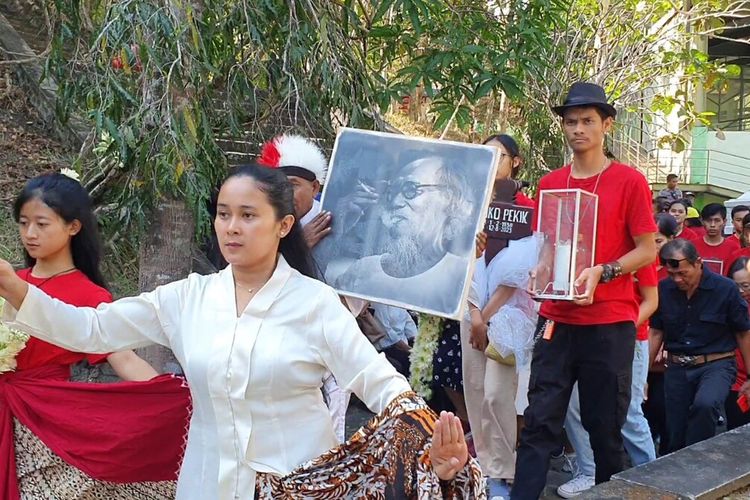 Prosesi pemakaman peluki Djoko Pekik di Imogiri, Bantul, DI Yogyakarta. Minggu (13/8/2023)
