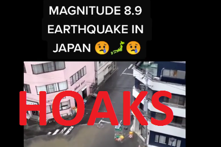 Hoaks Jepang gempa 8,9 magnitude dan tsunami