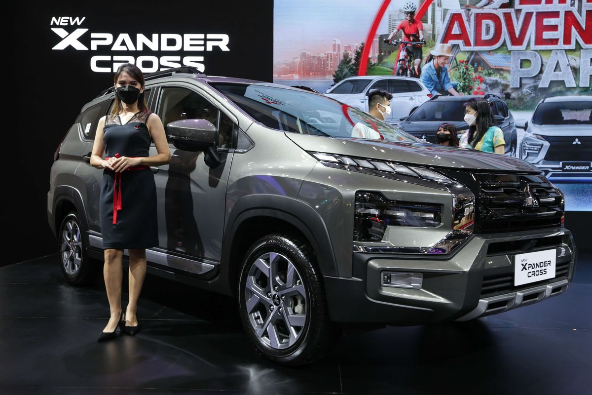 New Mitsubishi Xpander Cross dipamerkan di ajang Gaikindo Indonesia International Auto Show (GIIAS) 2022 di ICE BSD, Tangerang, Sabtu (13/8/2022).