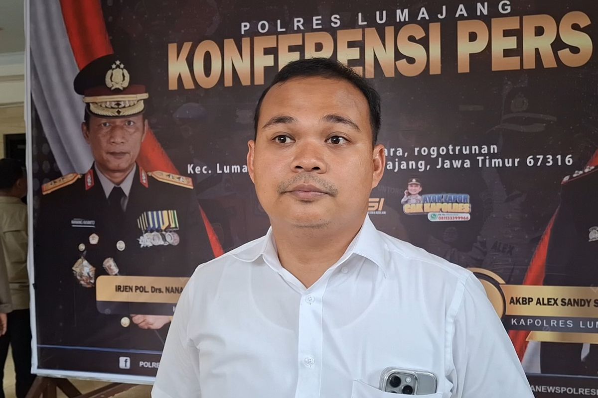 Kasatreskrim Polres Lumajang AKP Pras Ardinata di Mapolres Lumajang