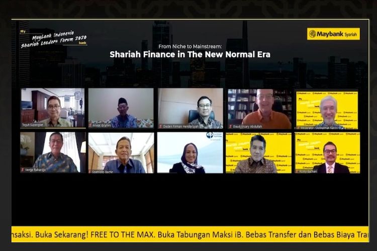 Peserta webinar Maybank Indonesia Shariah Thought Leaders Forum 2020 