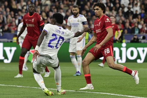 Liverpool Vs Real Madrid: Vinicius Junior Cetak Gol, Los Blancos Unggul 1-0