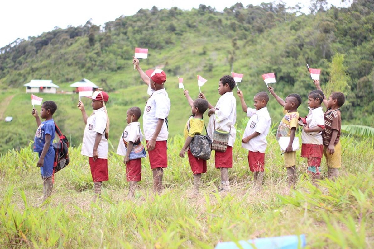 Anak-anak di Pegunungan Bintang, Papua.