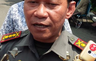 Komandan Korem 074/Warastratama Surakarta Kolonel Inf Rafael Granada Baay di Makorem 074/Warastratama Surakarta, Solo, Jawa Tengah, Jumat (15/2/2019).